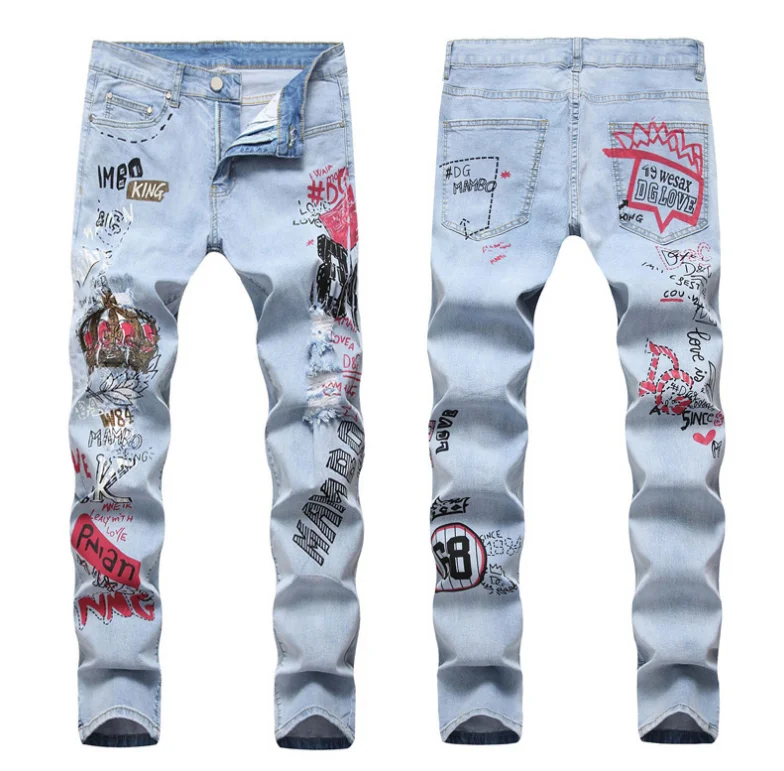 Pakistan Factory hot sales wholesale ripped jeans men low MOQ