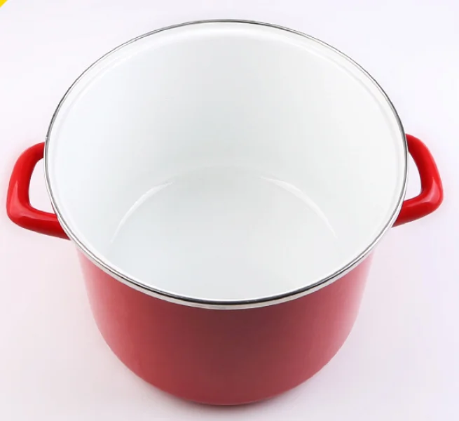 
Modern Japanese Thick Enamel pot Portable travel camping pot clay pot with lid 