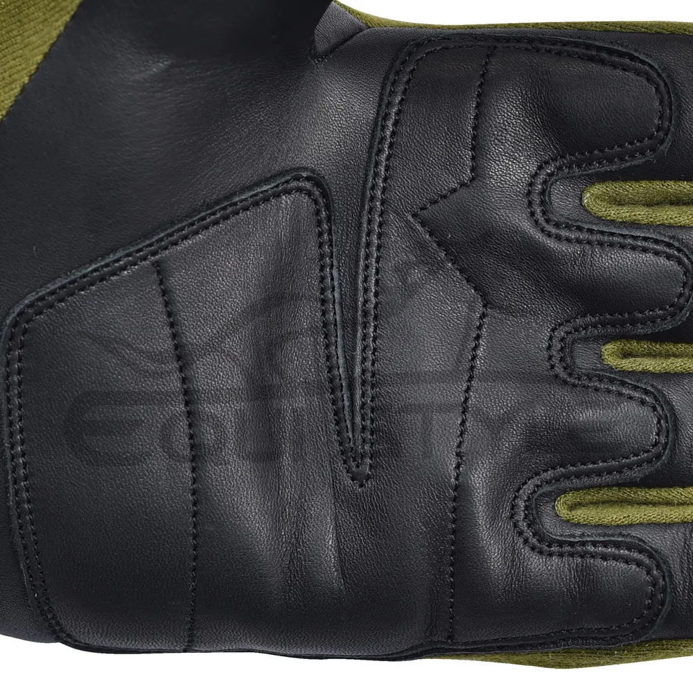 Canbera стрельба из коровьей кожи мотоциклетные перчатки ладони задняя Номекс И Кевлара на кончик пальца цвета: черный зеленый замечательный открытом воздухе армия Лучший Тактические