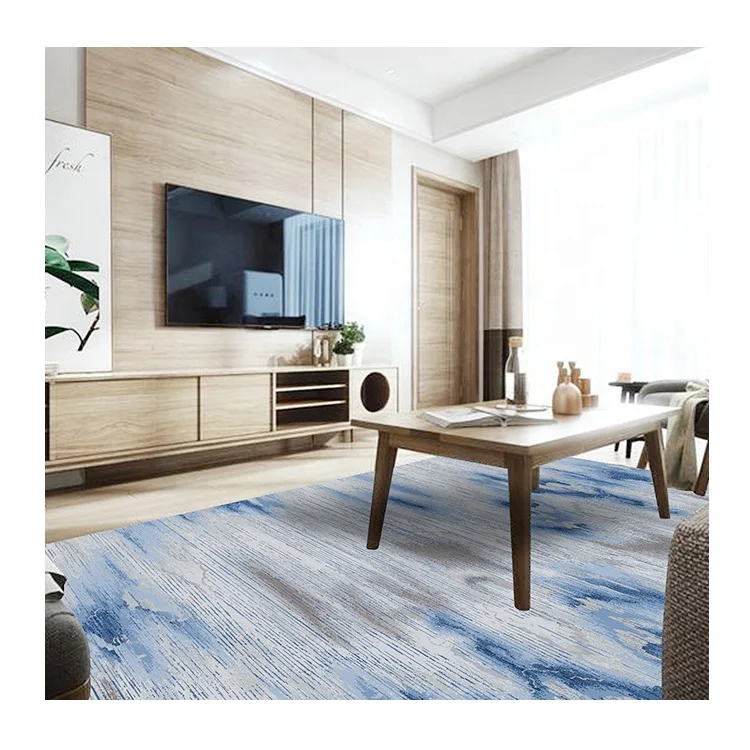 Haima modern non-slip floor bedroom mat navy blush big carpet soft shaggy striped large area rug for living room