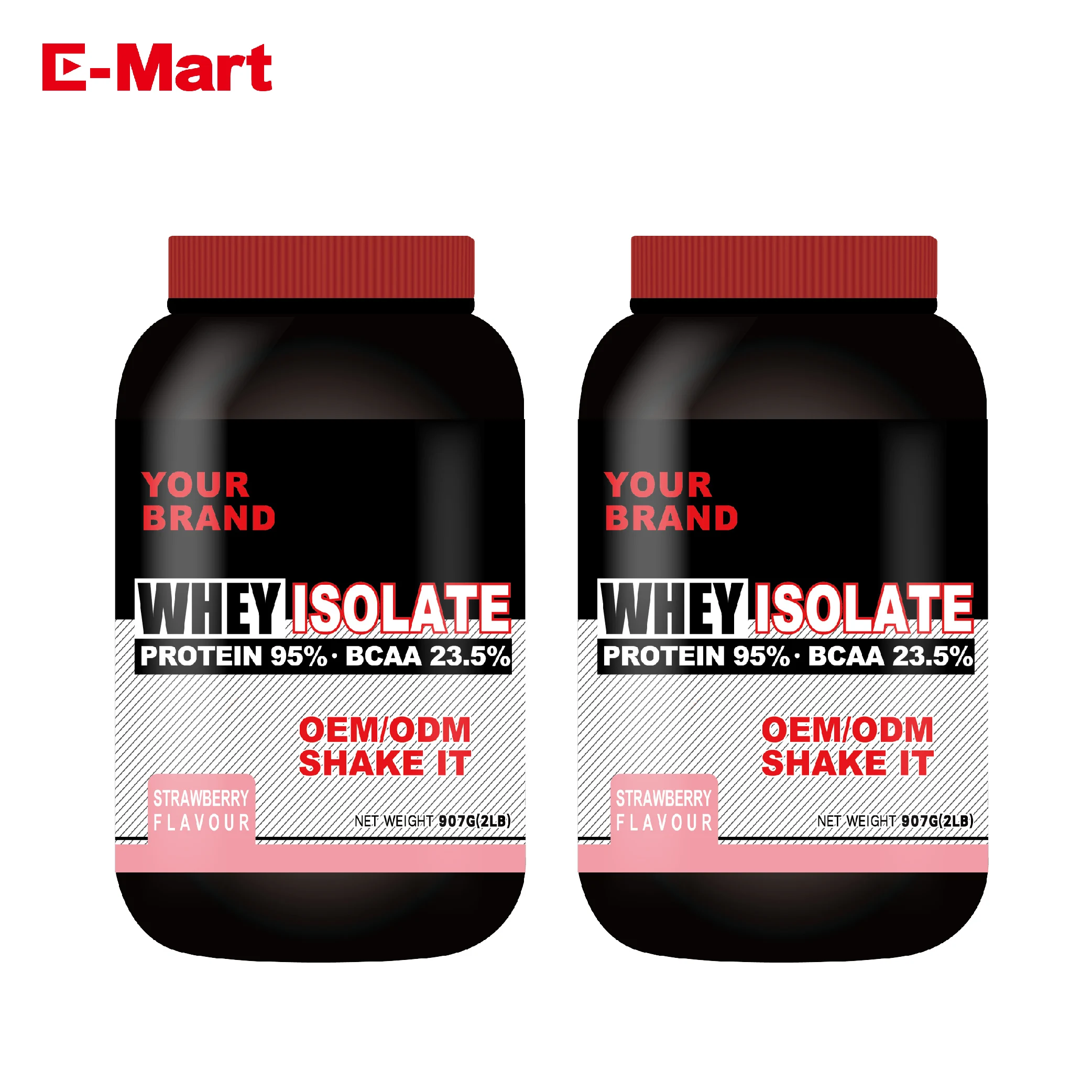 Instant Whey Protein Isolate Strawberry Flavour Whey Protein Powder for Body Building Supplements