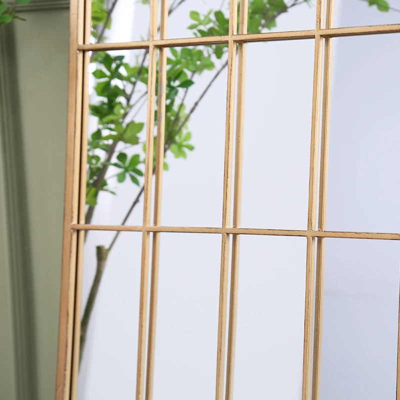 Gold Frame Arch Decorative Modern Dressing Room Wall Full Length Floor Mirror Outdoor Garden Mirror