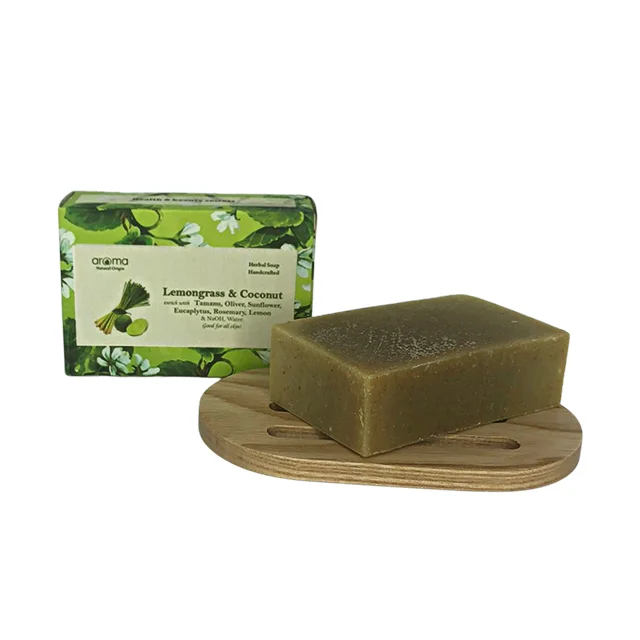 Natural handmade Soap Lemongrass Soap natural Anti Acne Bright Smooth Moisturizing Relax Antioxidant Youthful body scrub