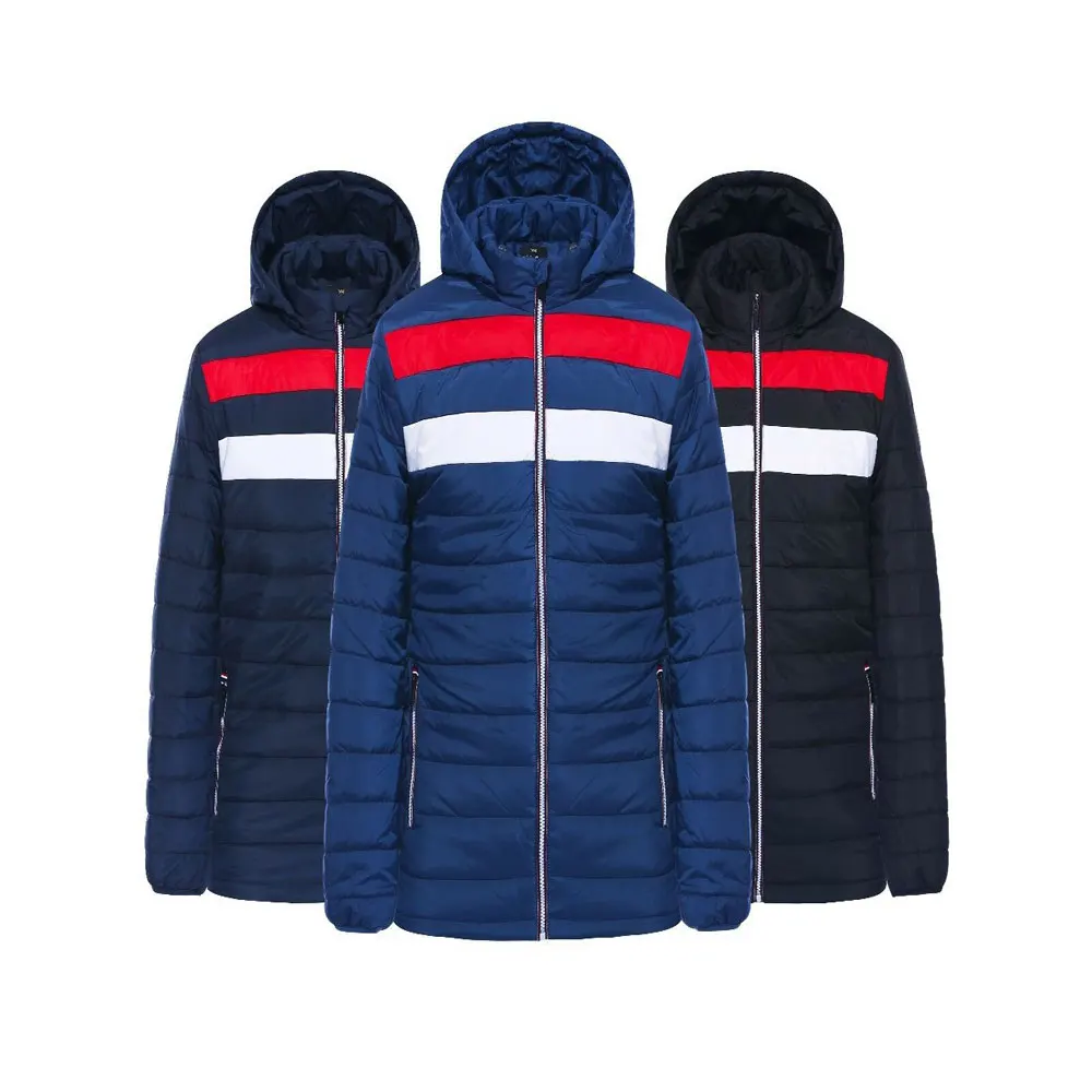 Mens Quilted Designer Fashion Jacket Padded Bubble Puffer Hooded Zip Coat 3 CLRS bubble jacket 2020