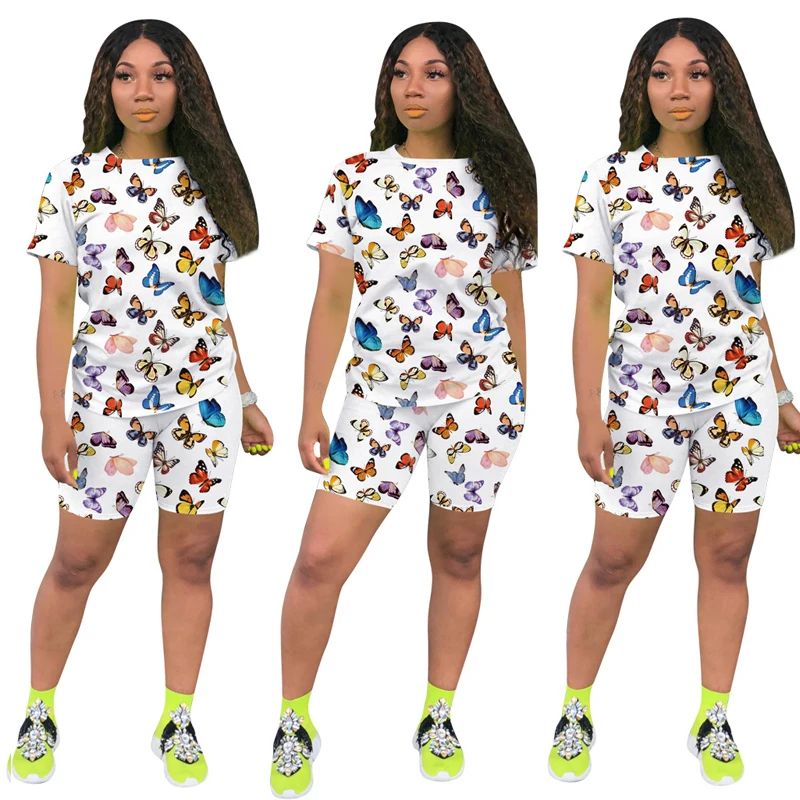 Latest Custom DTG Silk Screen Printing Two Piece Dress New Design Women Casual Wear Suit High Quality Summer Sets