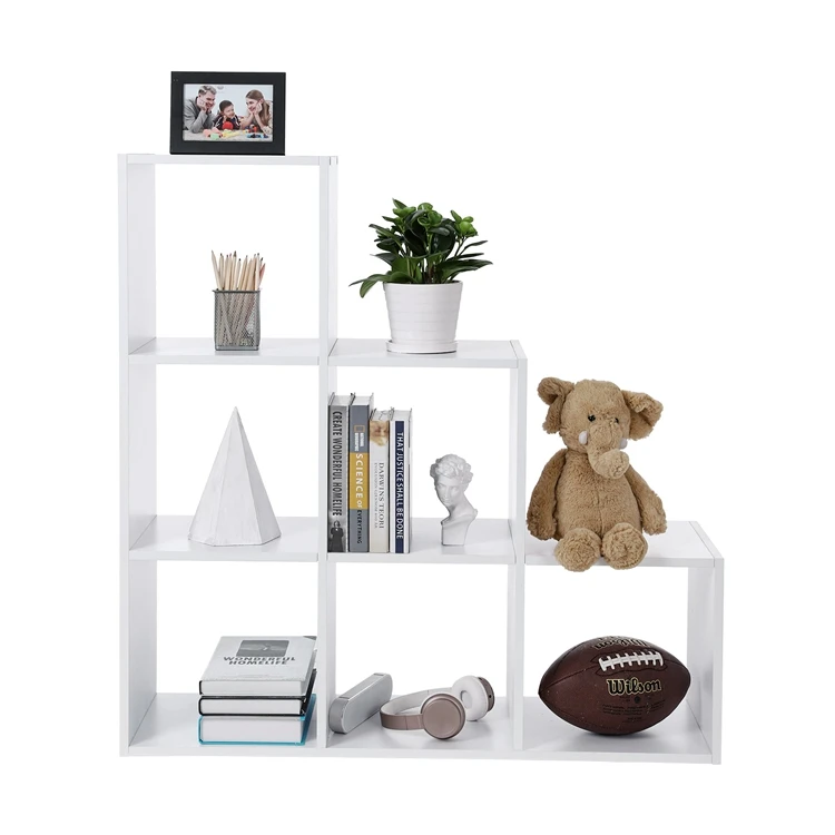 VASAGLE design book shelfl Display Shelf white wood cube bookcase shelf