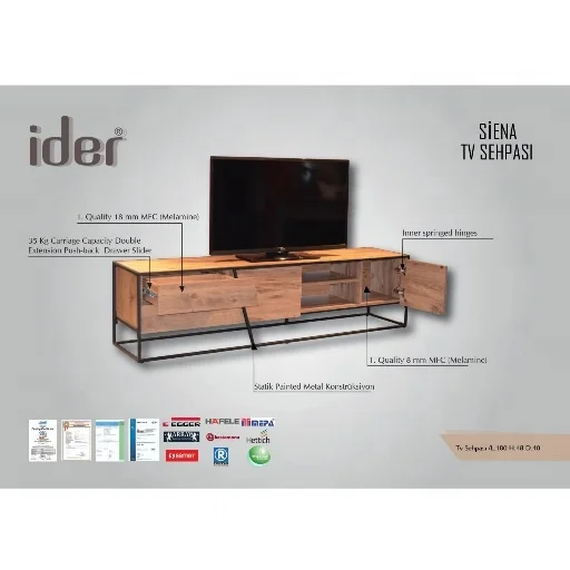 
IDER SIENA TV Stands and Wall Units Home Furniture Living Room Furniture Modern Wooden Panel 