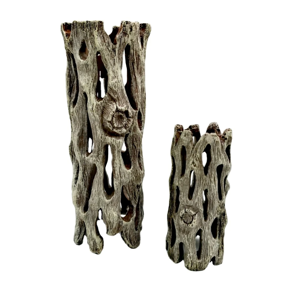 Poly Resin Long  Cholla Wood for Aquarium Decoration Shrimp Crab Pleco. Size L