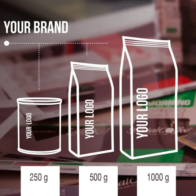 Private Label Italian best quality espresso coffee beans GRAN CREMA 1kg for HORECA and retail Coffee manufacture