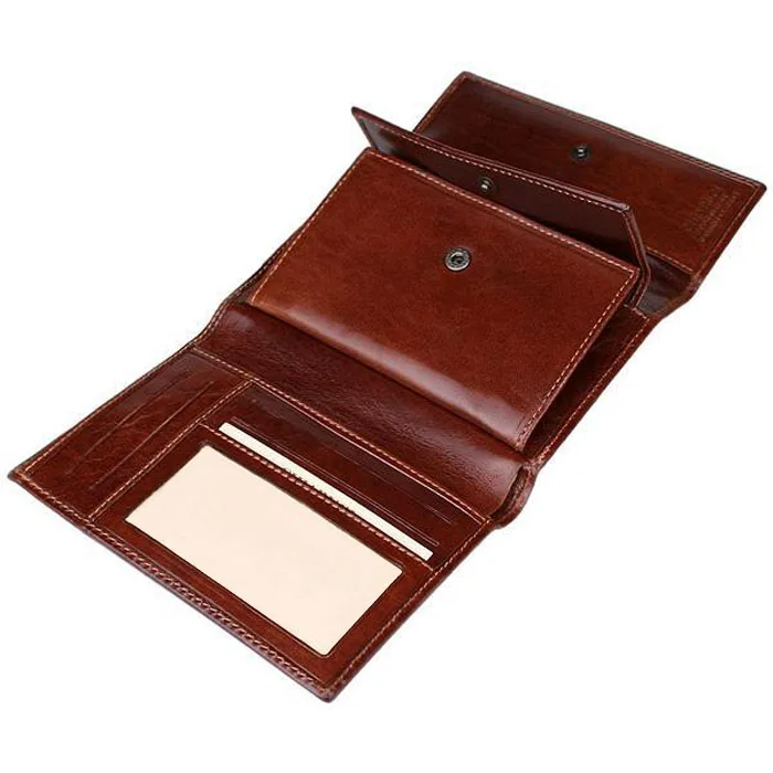 
Custom made vintage short PU luxury leather men wallet 