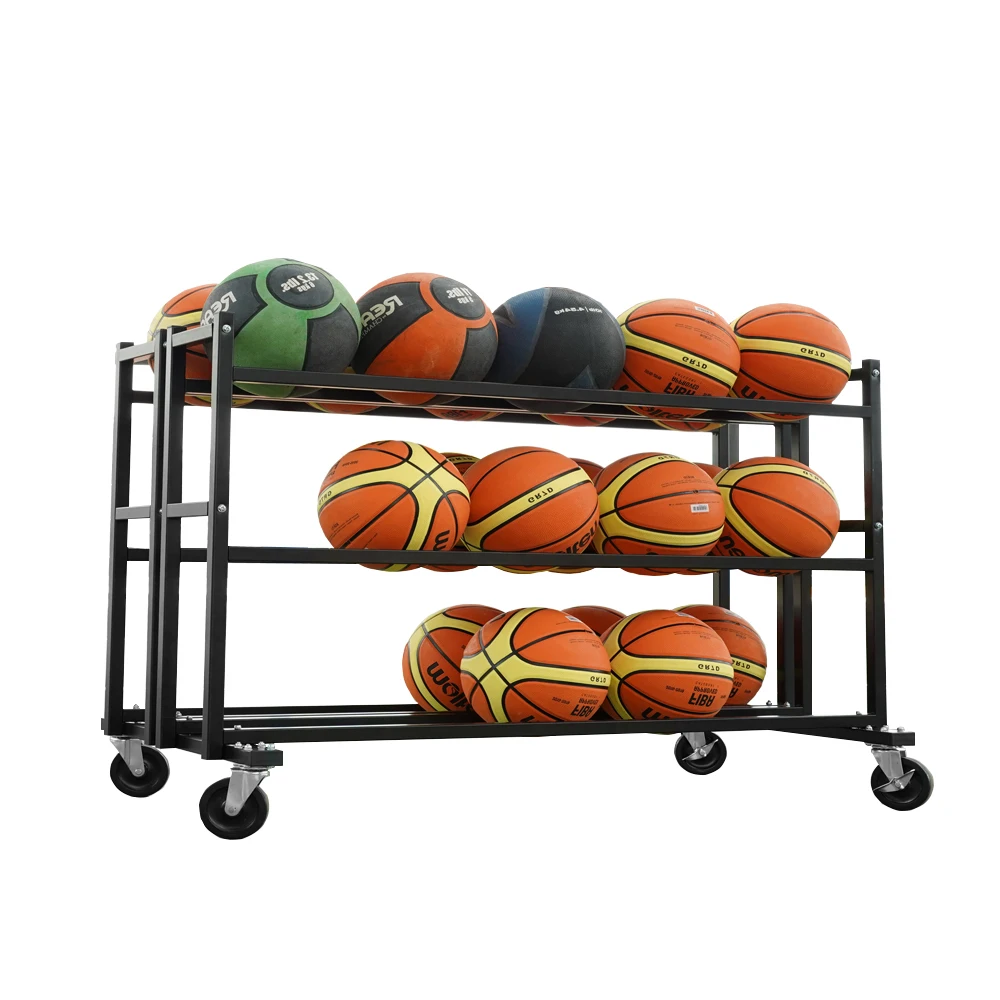 rubber landle basketball racks for storeroom