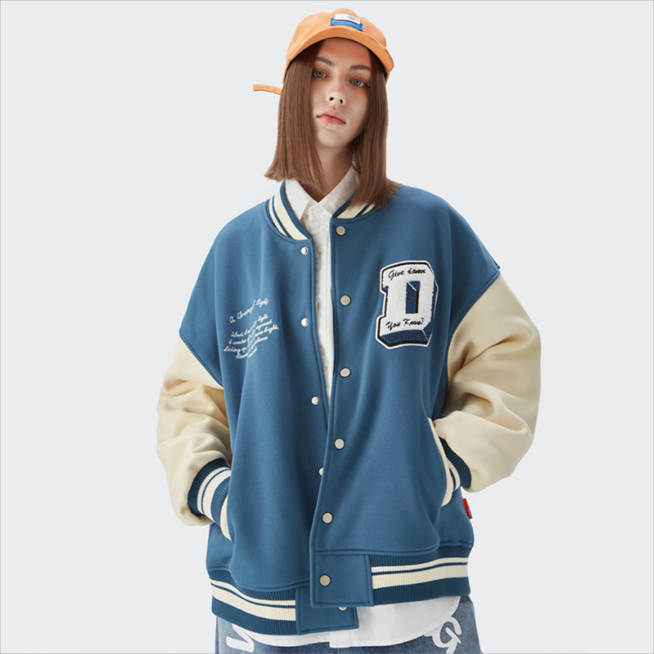 Top sponsor listing Varsity Jacket OEM Custom Winter 100% Wool Rose Embroidery Fleece Varsity Bomber Letter Jacket For Men
