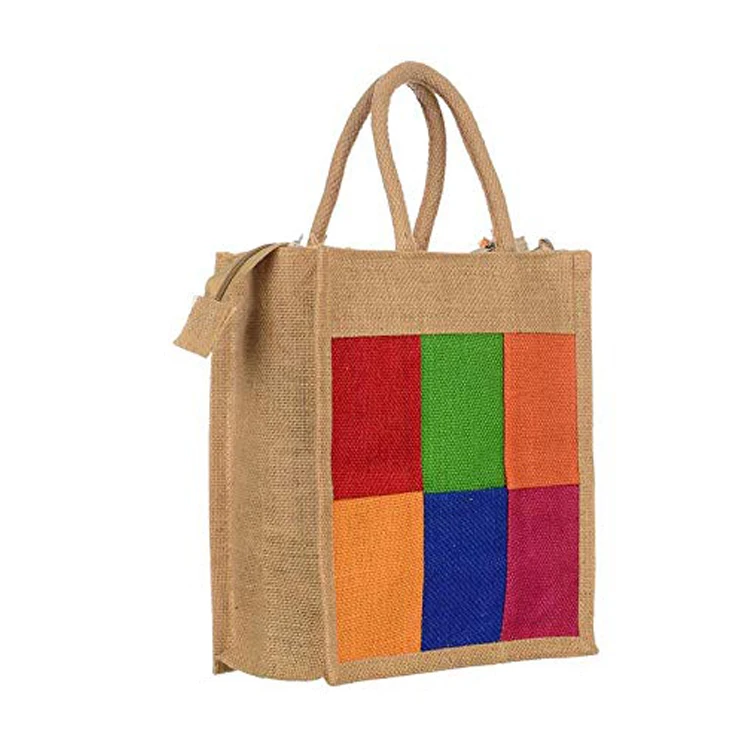 Top Selling Jute Shopping Bags New Designed Reusable Multipurpose Bag With Zip & Handle Handmade Jute Bags From Indian Market