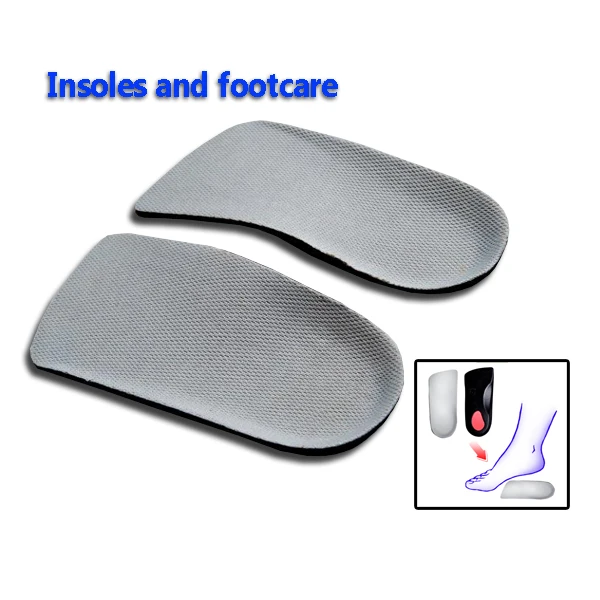 Arch Support Shock Absorption EVA Orthotic Insole, Silicone Pad