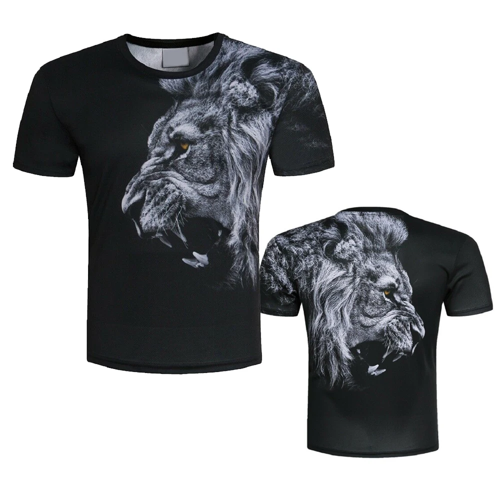 
3d lion Print Designed Stylish Summer T shirt Brand Tops Tees 