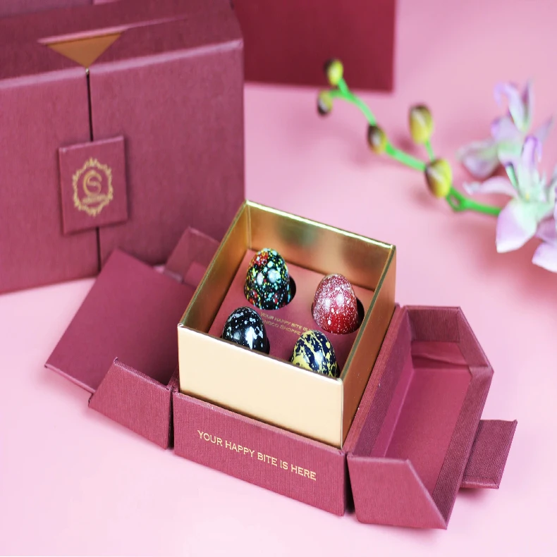 
paper Chocolate bon bon Box Cookie gift packing fancy craft chocolate packaging paper boxes 