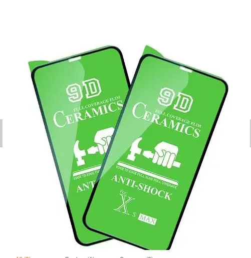 Mobile phone round edge nano shield hammer screen protector 100d nano coating ceramic film for iphone X 11 12 13 mini pro max