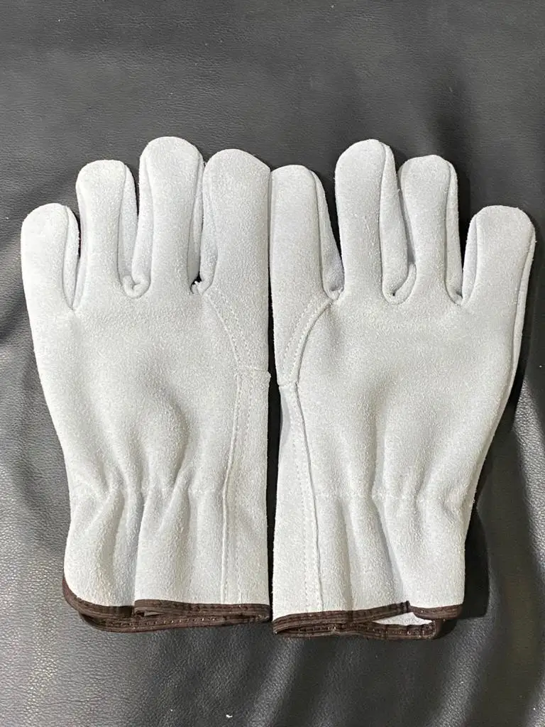Wholesale cheap price Cowhide  Leather  Working Gloves  Goatskin leather safety  gloves for  Workers