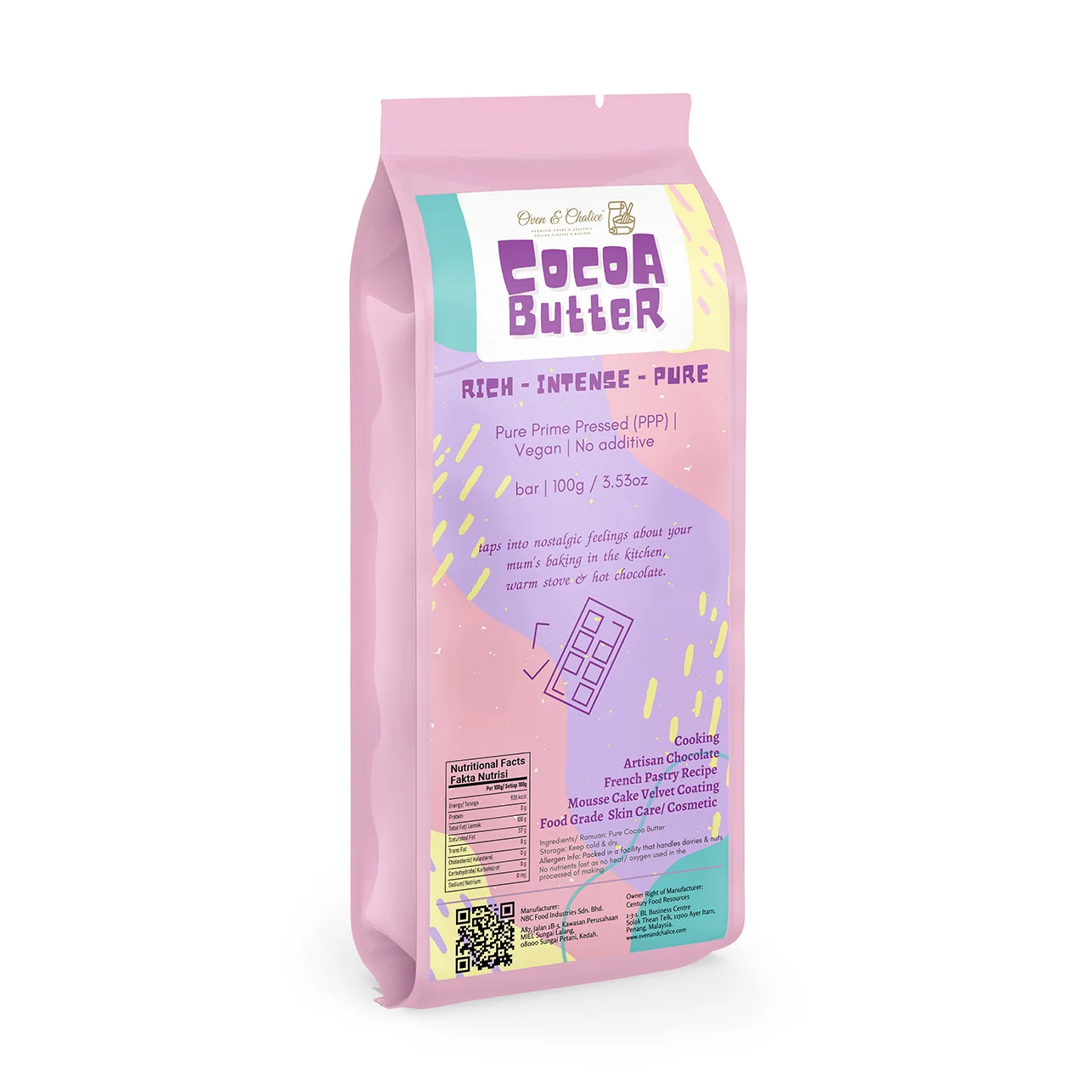 100% Pure Vegan No Additive Added Pure Prime Pressed (PPP) Cocoa Butter From Manufacturer