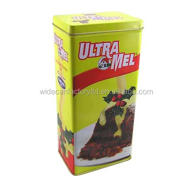
Custom printed airtight rectangle metal tin can box with plastic lid for tea coffee chocolate biscuit foods 