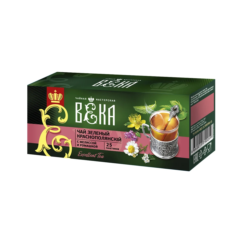 
Green tea with lemon balm and chamomile Krasnopolyansky 