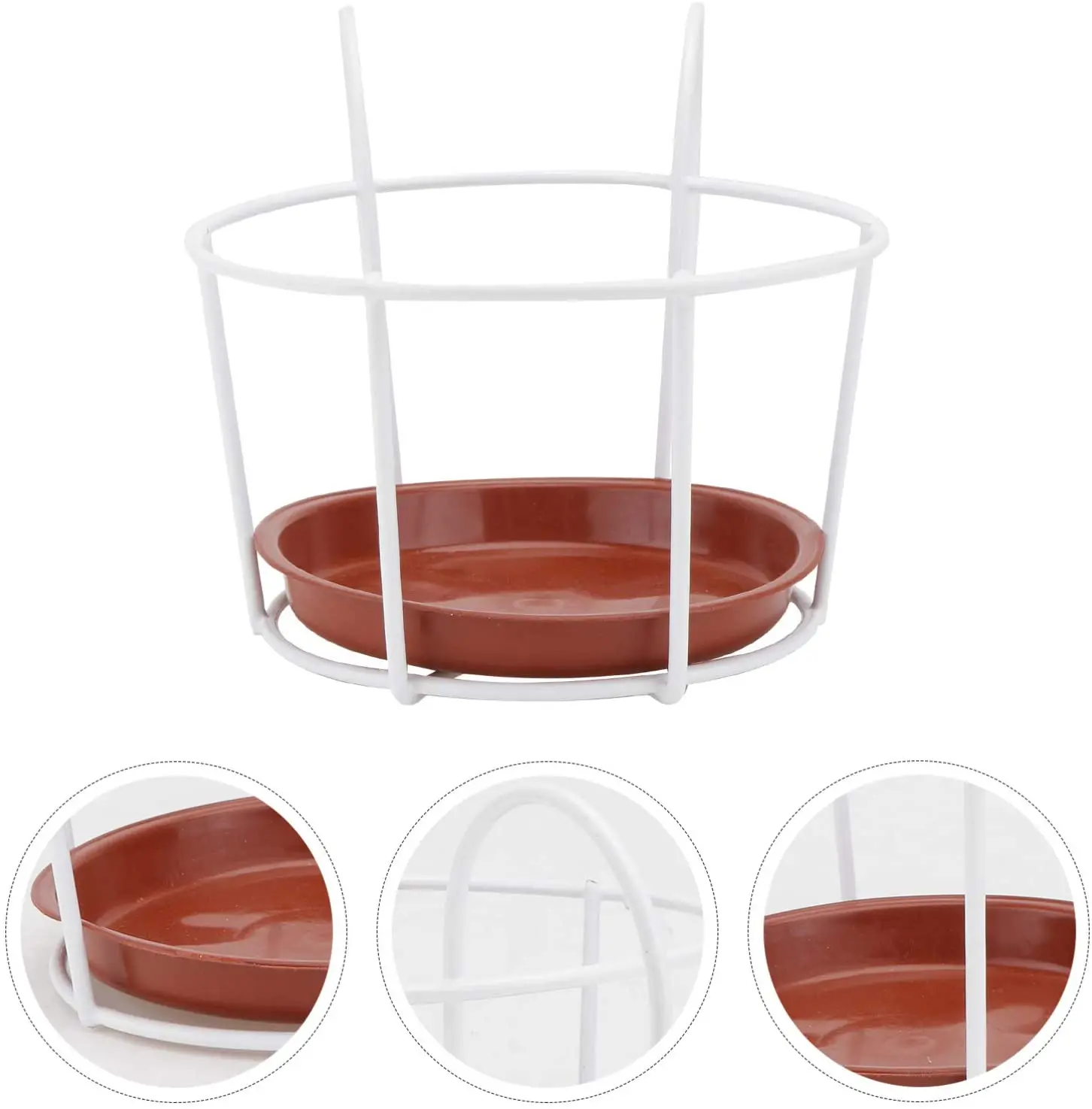 Подвесной Держатель для растений винтажная романтическая корзина из кованого железа плантатор с цепочкой крючок ретро комнатный и уличный цветочный горшок дома