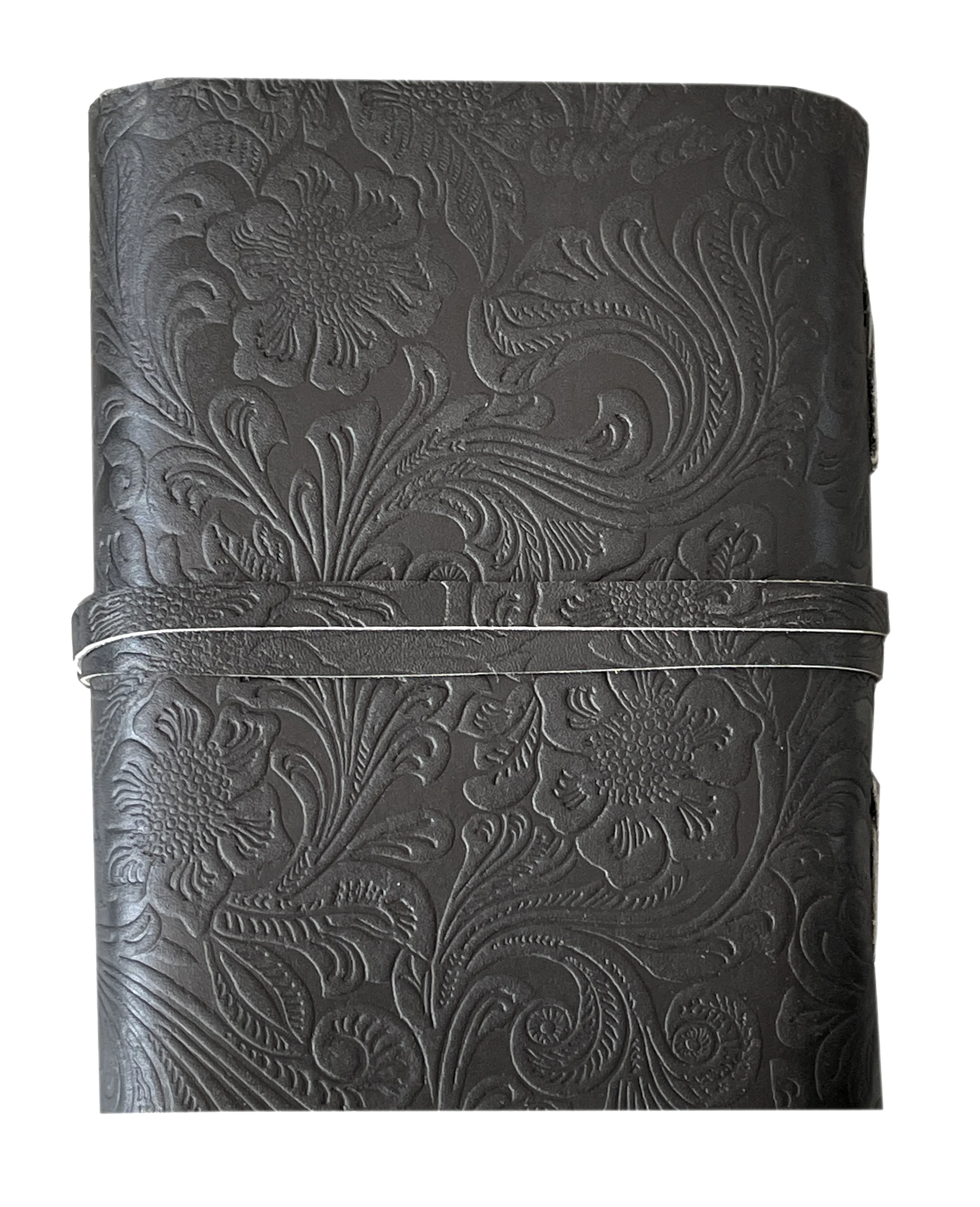 Винтажный Черный Журнал из натуральной кожи с тиснением для садового цветка