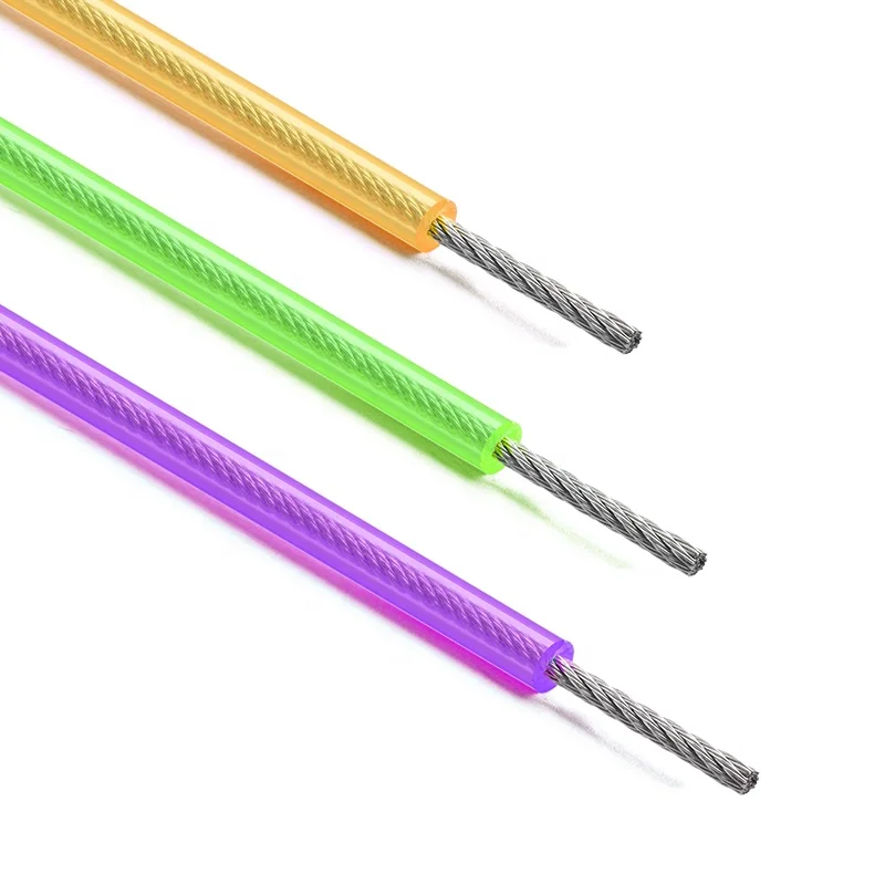 Customized Colorful Plastic Steel Wire Outdoor Roller Blind Cable With Coating