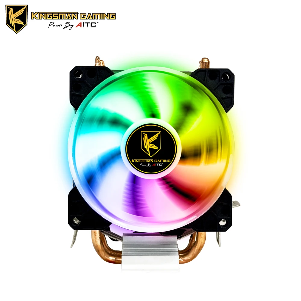 RGB LED CPU Tower Fan with u-shaped copper Heatpipes