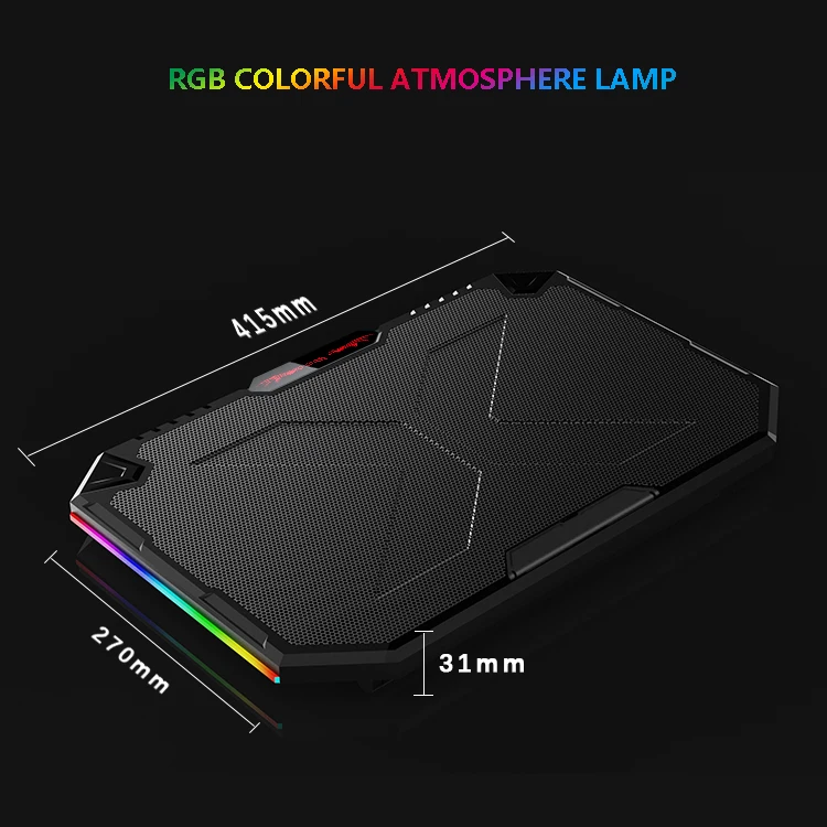 Laptop Cooling Pad 12-17 Inch 5 Fans Speed Adjustable Laptop Cooler Fan