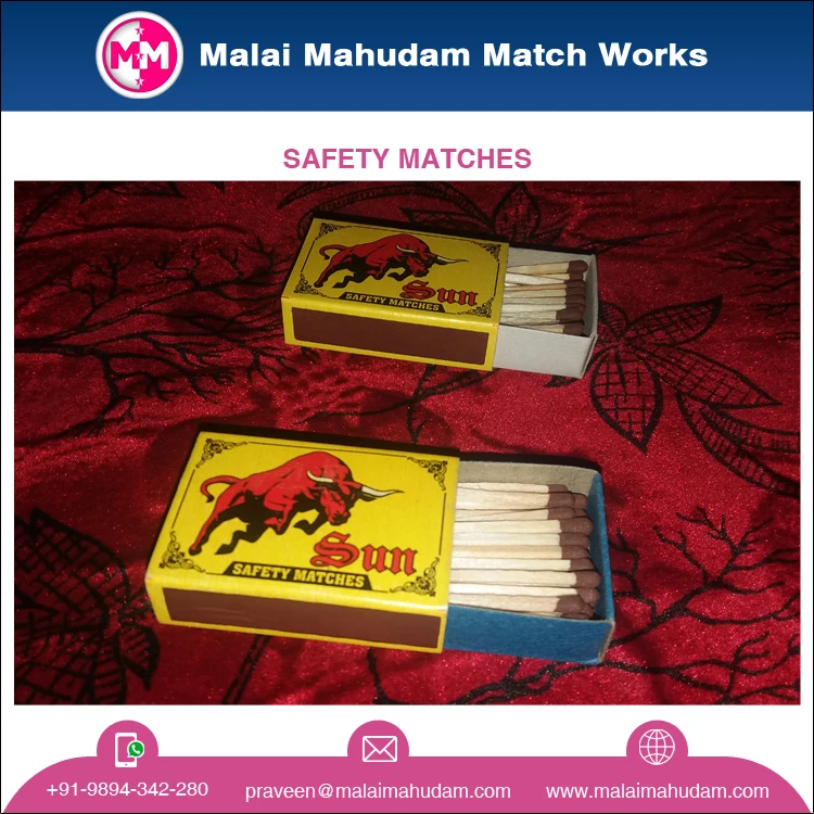 Leading Indian Supplier of Best Quality Top Selling Long Size Safety Match Sticks / matches for retail sales
