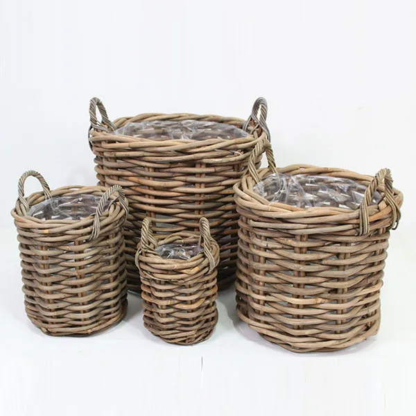 Корзина из ротанга CL Grey 48837 Set/4