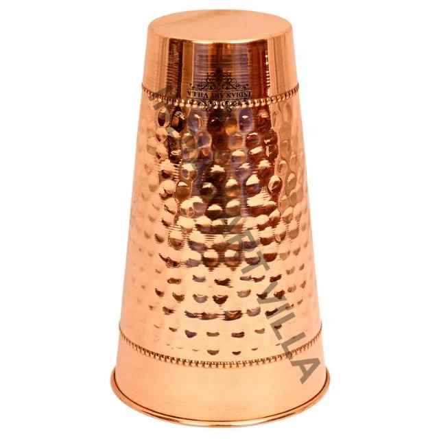 Handmade Hammered Pure Copper Glass For Drinking Purpose Copper Water Glass Tumbler At Wholesale Price