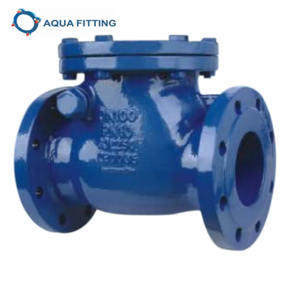 high quality PN6-PN10-PN16  DN40-DN1200  DIN3352-F4 ,EN1171  Ductile Iron swing  flange end  CHECK VALVES