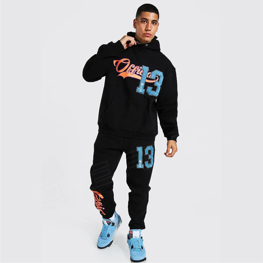 Streetwear Men  2 piece Sets mens clothing sweatsuit jogger sets Design Your Own Custom Logo cotton tech fleece made in pakistan