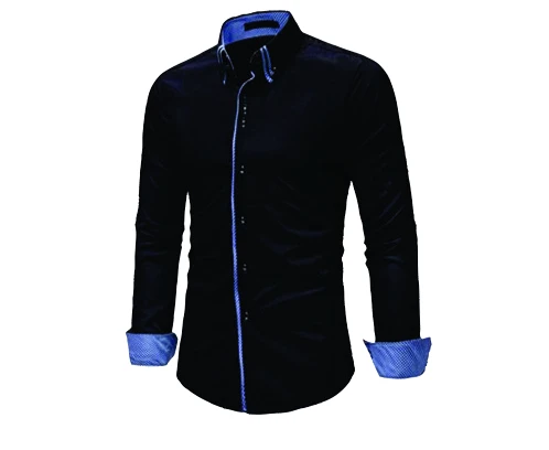 Устойчивые хлопковые мужские полосатые рубашки