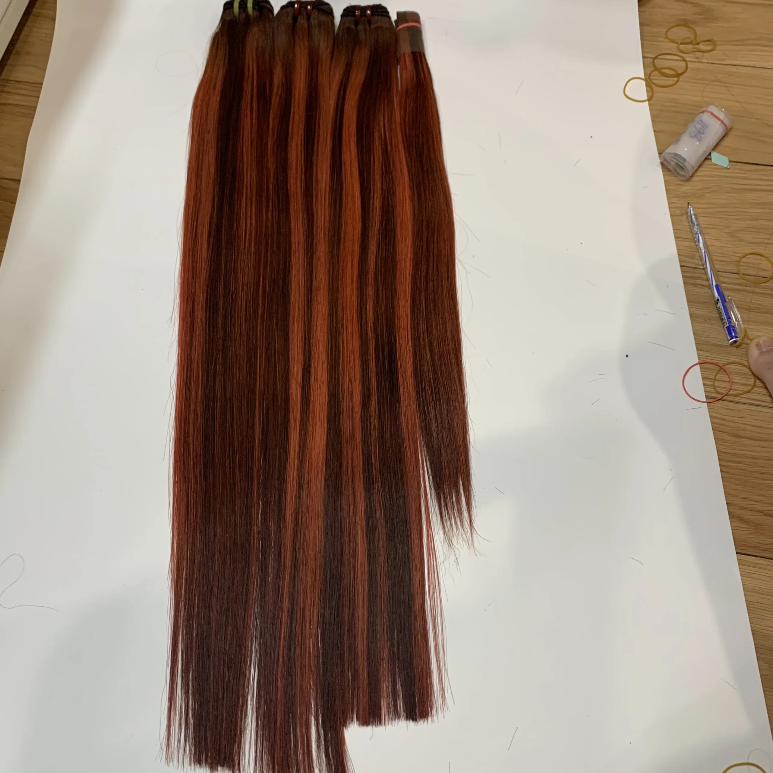  Парик волос Топ Тренд в Нигерии цвет хайлайтера Короткие Длинные и длинные волосы пучки застежки супер двойные