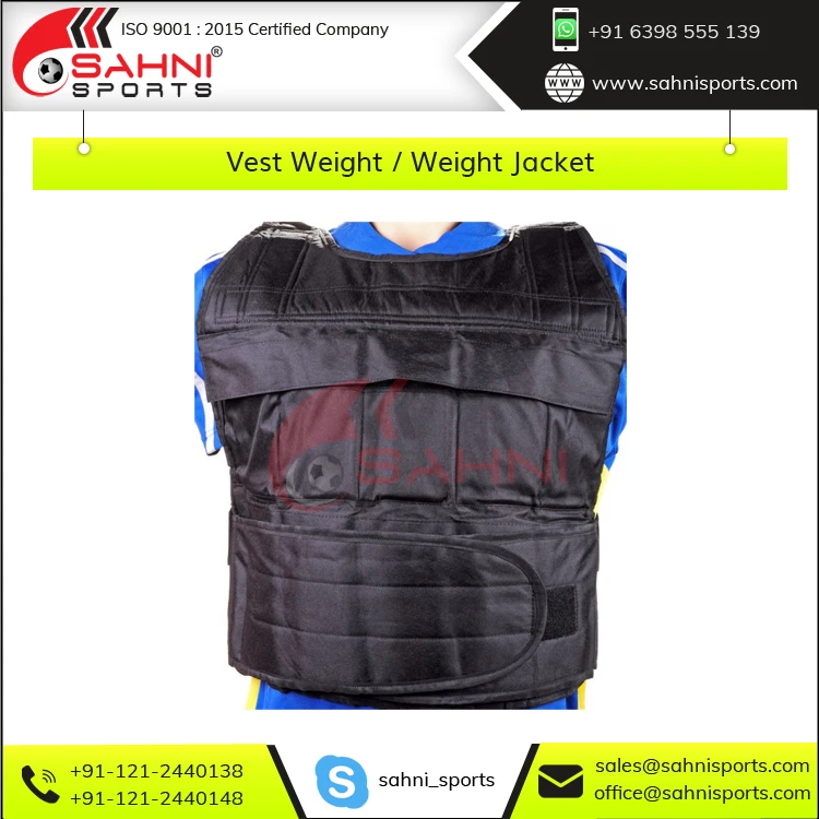 Premium Quality Heavy Duty Nylon PU Fabric Made Vest Weight Weight Jacket