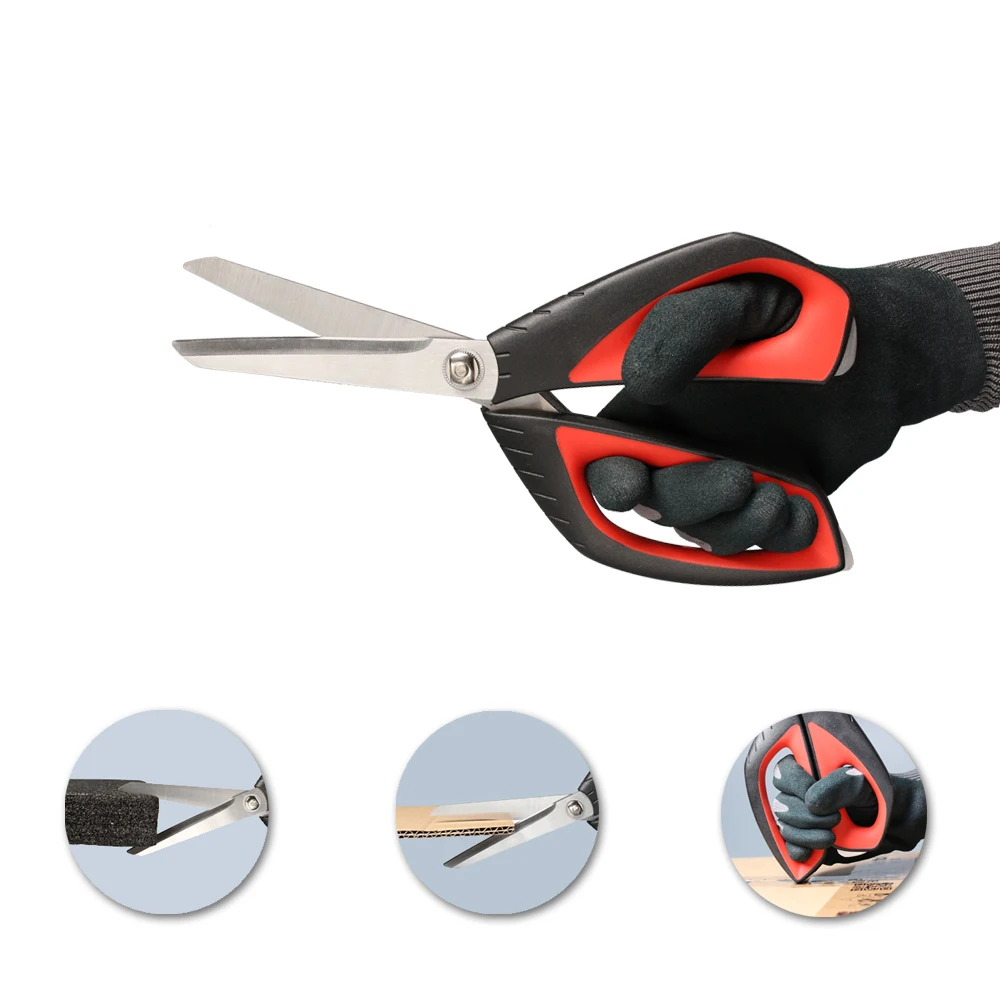 Heavy duty plastic cutting scissor industrial safety scissors