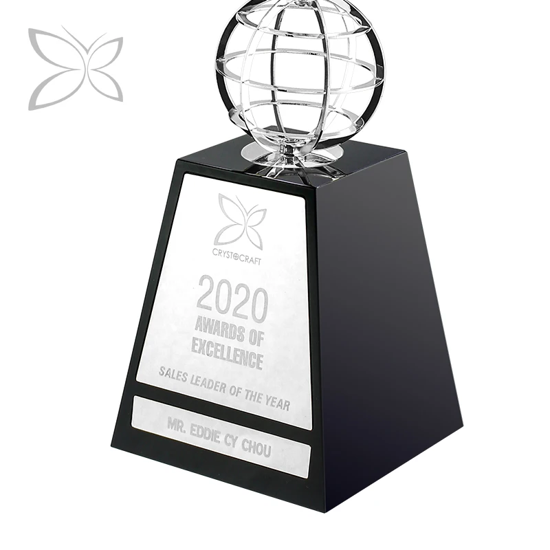 Chrome Plated Metal Eagle Decorated with Brilliant Cut Crystals Trophy Award Corporate Gift