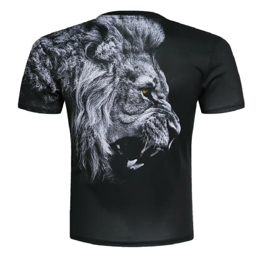 
3d lion Print Designed Stylish Summer T shirt Brand Tops Tees 