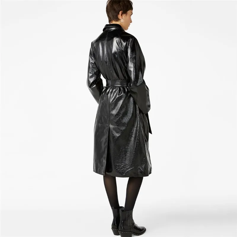 Бренд фитнес высокого качества спортивные Новый шаблон производитель дешевый изготовленный на заказ женские кожаные длинные пальто