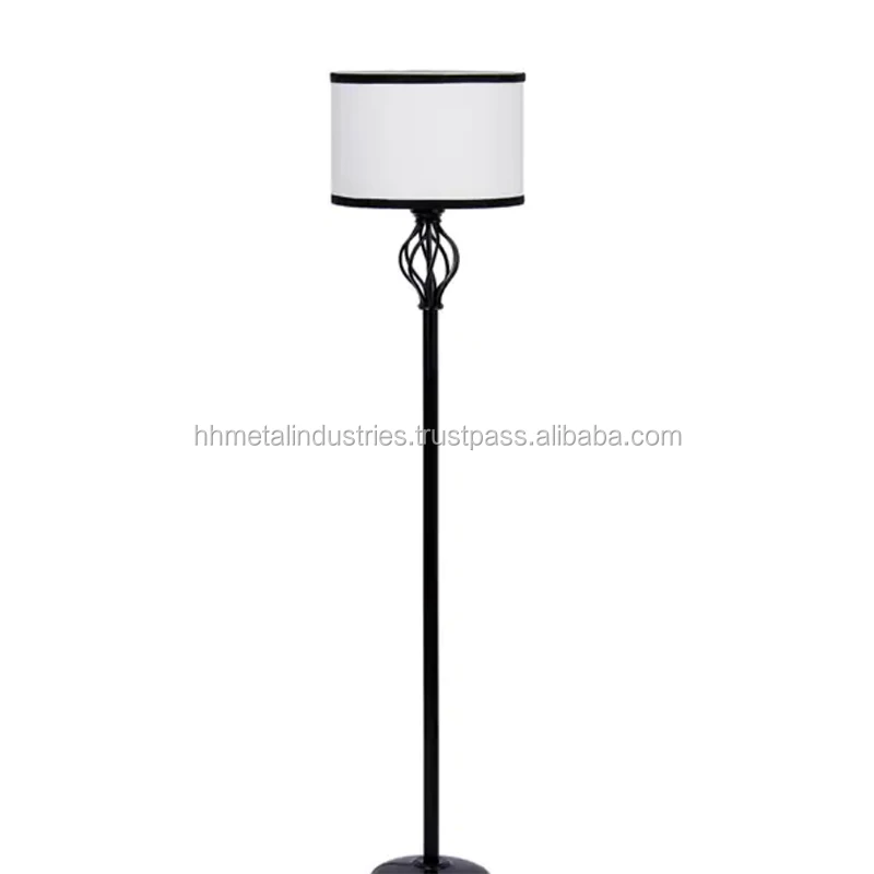 
 Черно-белая Напольная Лампа премиум-дизайна со стойкой отделкой и затенением для интерьера ресторана дома отеля  
