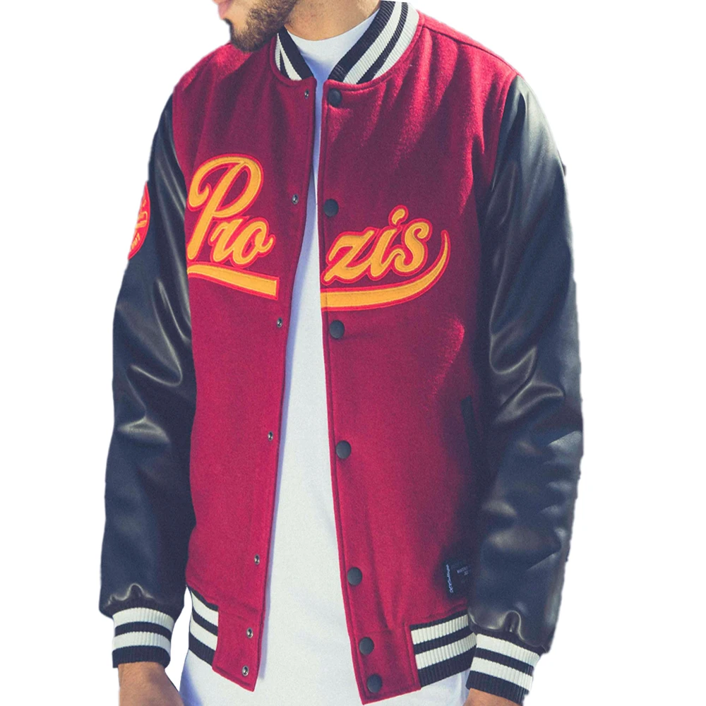 Пользовательский бейсбол letterman КУРТКА Бомбер куртка Вышивка нашивки кожаные рукава Шерсть тело согласно требованию заказчика.
