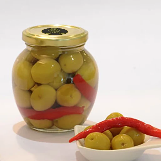 Зеленые оливки с кайенским перцем и лимоном высококачественные столовые 100% из Туниса Оливки