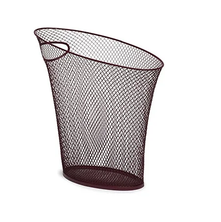 Wholesale Prices Black Powder Coated Trash Waste Bin Iron Net Dustbin For Office and Hotel Usable Dustbin Customized Size