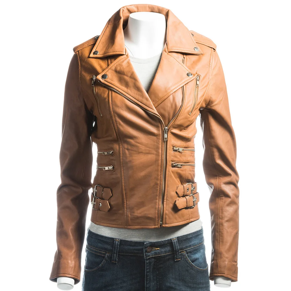 Women Outwear Suede Leather Jacket