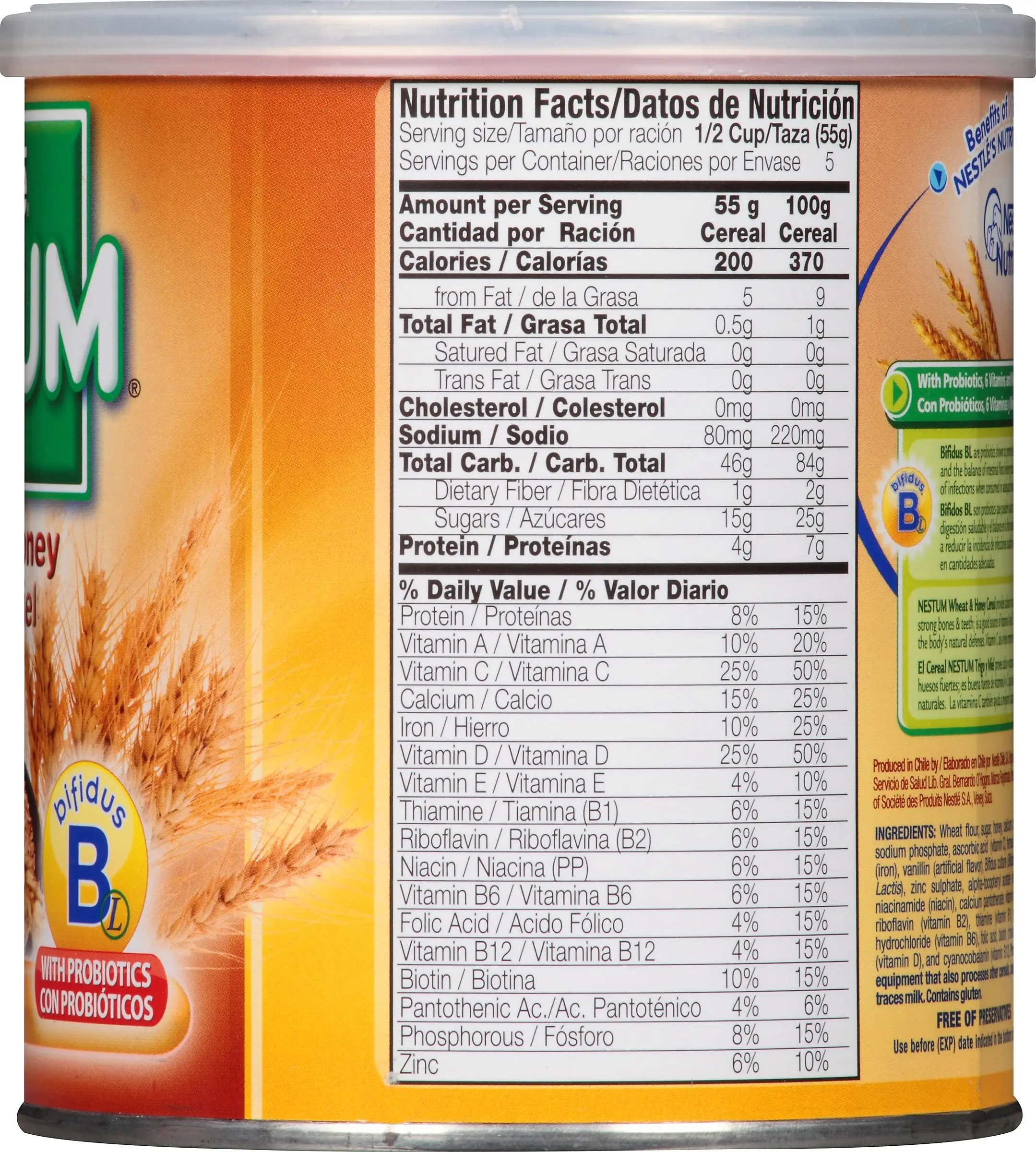 
Nestle Nestum Cerelac Wheat Infant Cereal with Milk 14.1 oz. Canister 