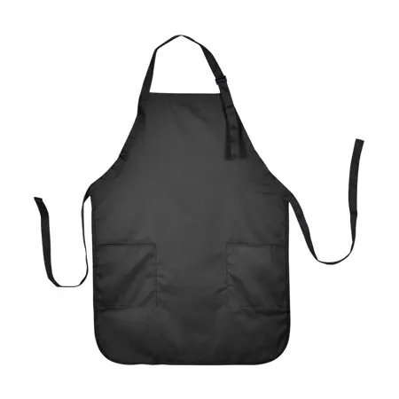 Bib Apron Unisex Black Bulk with 2 Roomy Pockets Machine Washable for Kitchen Crafting BBQ Drawing Women