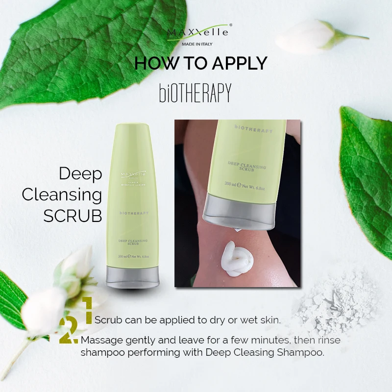 Made in Italy Anti-Dandruff Hair Scrub  for  free of SLES, Paraben, Silicone, Petrolatum 200ml